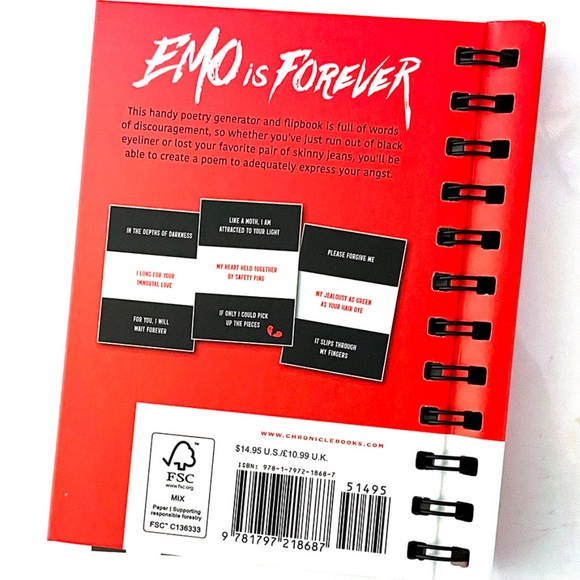 Emo Poetry Generator book – fun to use flip-book --NEW - Picture 3 of 8